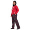 Women Winter Pajama Set Red deer Hoodie + Dark Blue x Red Checkered Pants